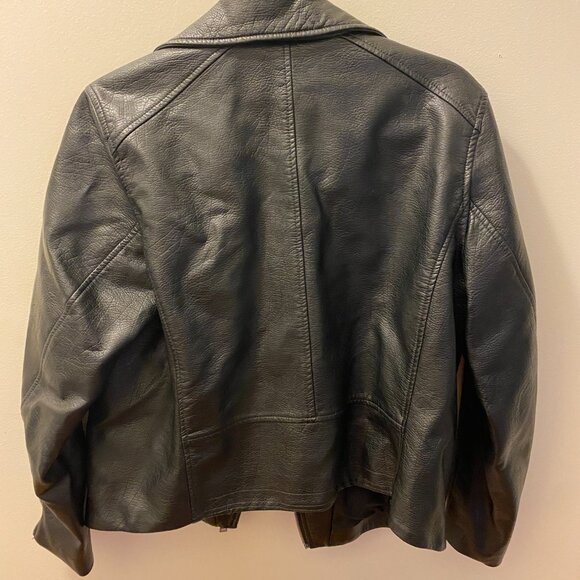 H&M Black Biker Faux Leather Jacket - Picture 5 of 5